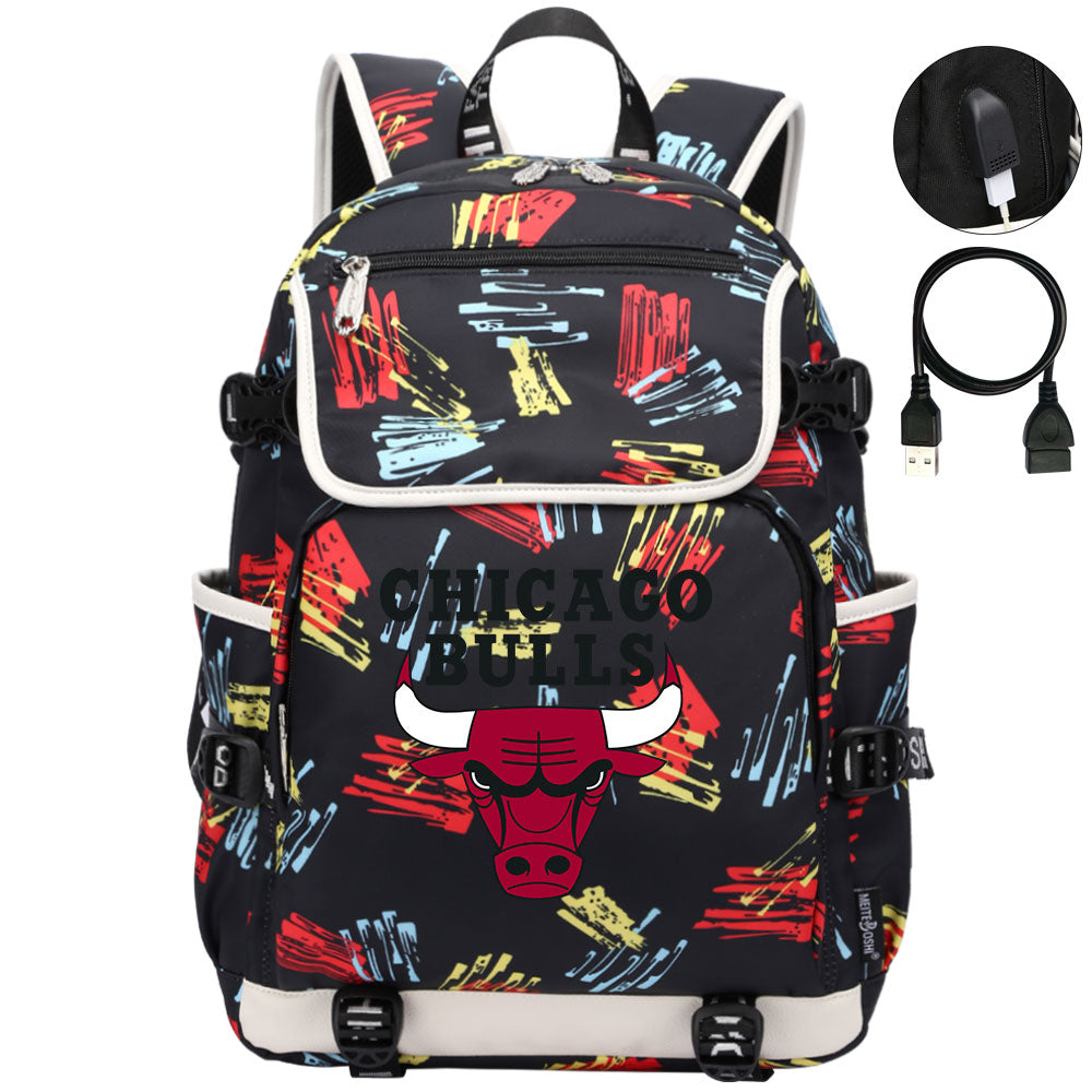 Chicago Bulls Backpack School Notebook Travel Bags