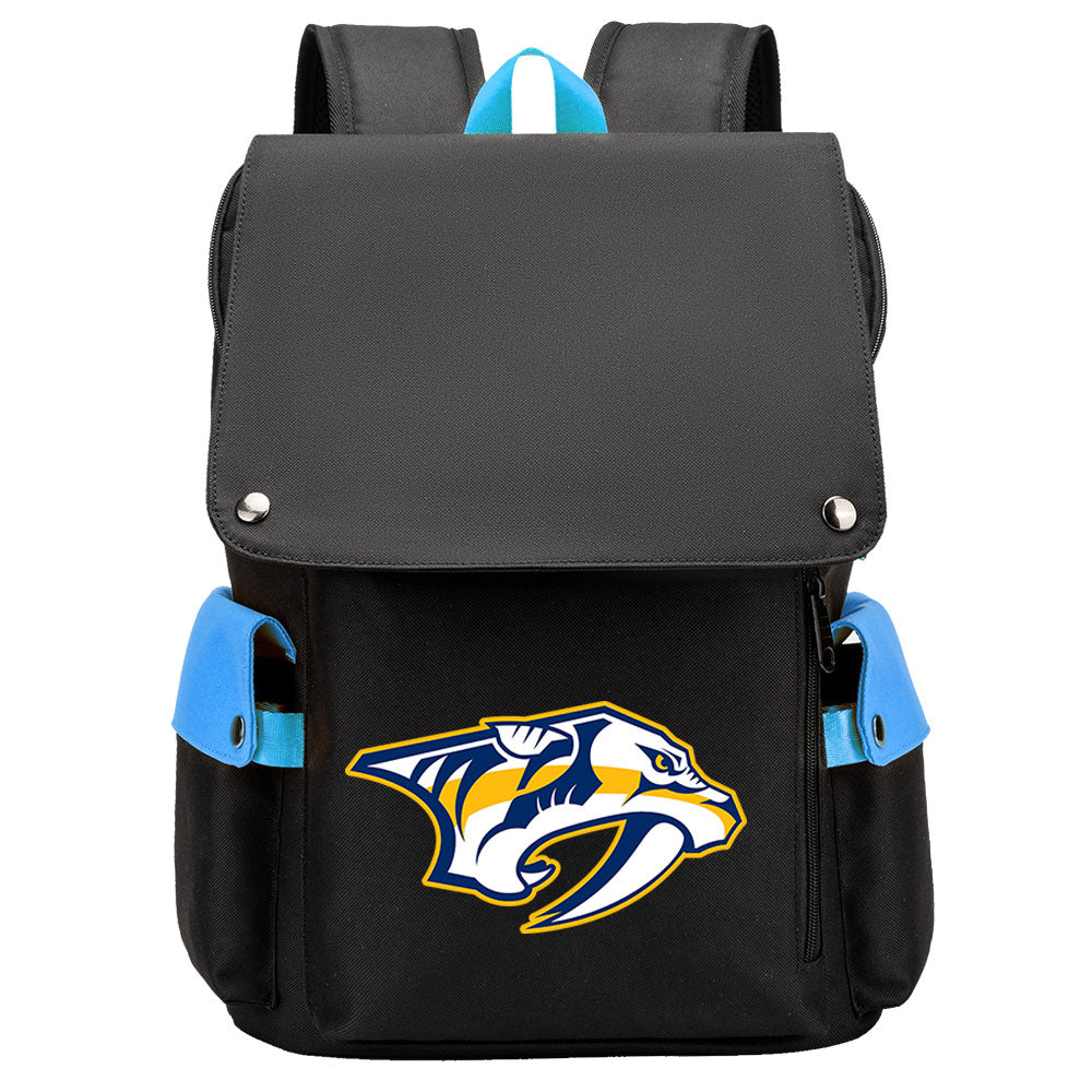 Nashville Predators Hockey Team School Backpack Oxford Laptop Bag