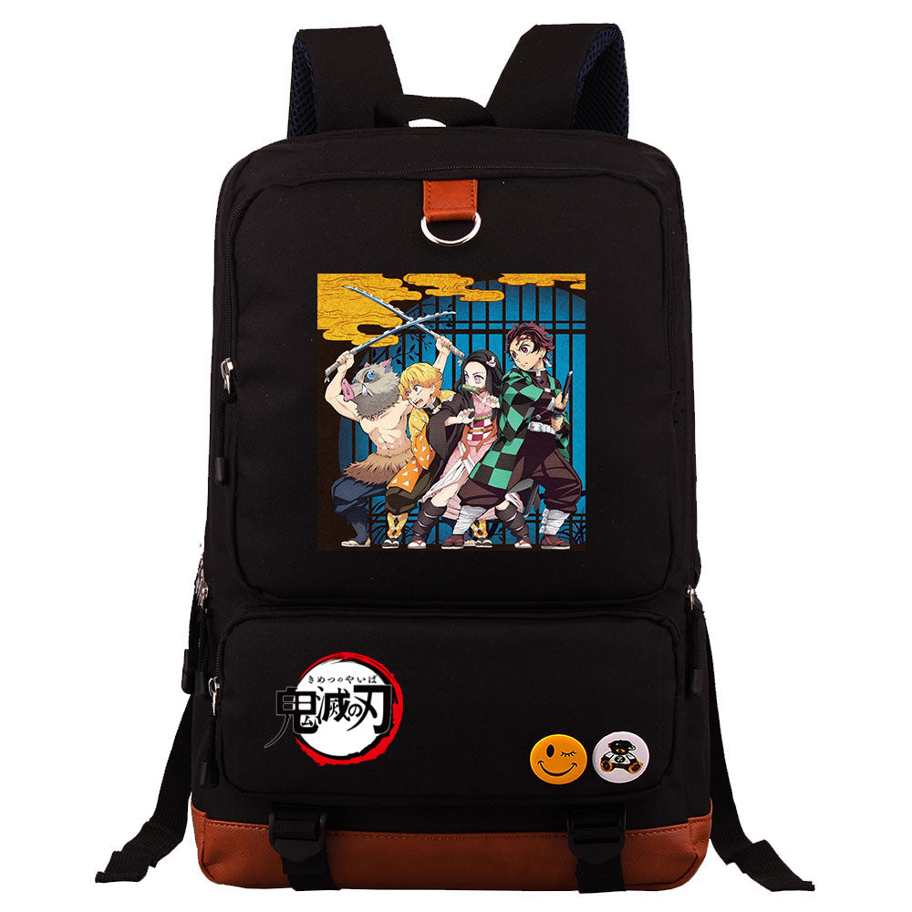 Demon Slayer Kimetsu No Yaiba Proof Backpack NoteBook Laptop School Bag