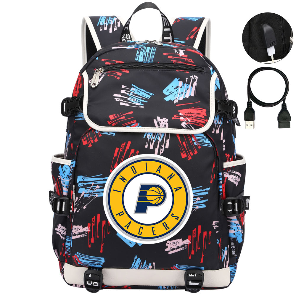 Indiana Pacers Backpack School Notebook Travel Bags