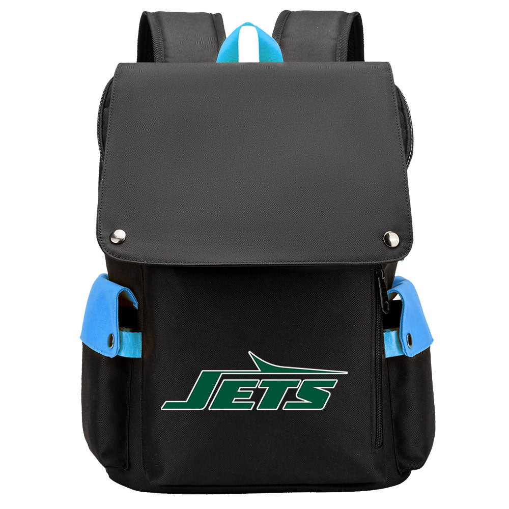 New York Jets Football Team Rugby Laptop Backpack Oxford School Bag