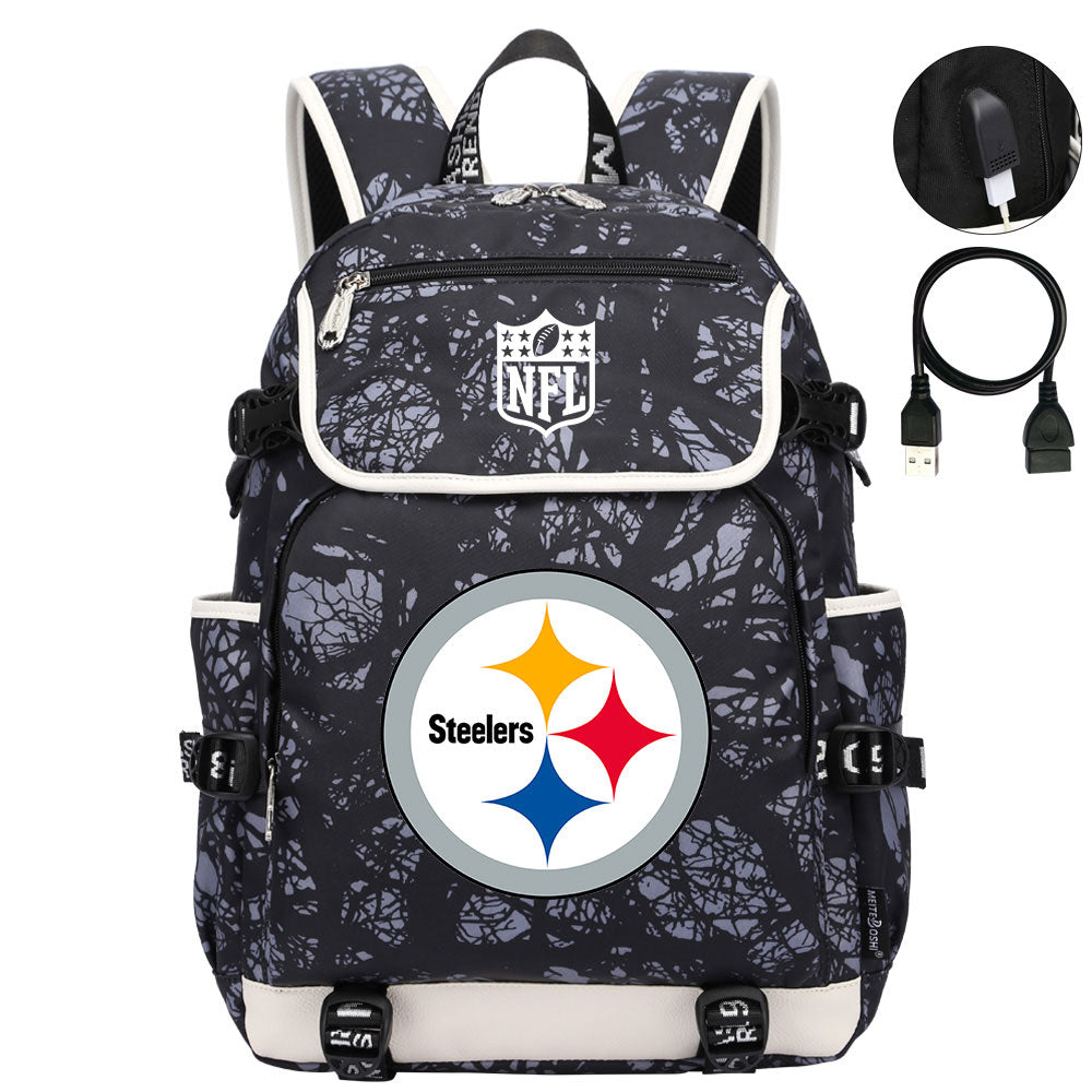 Pittsburgh Steelers Football Rugby Backpack School Notebook Travel Bags