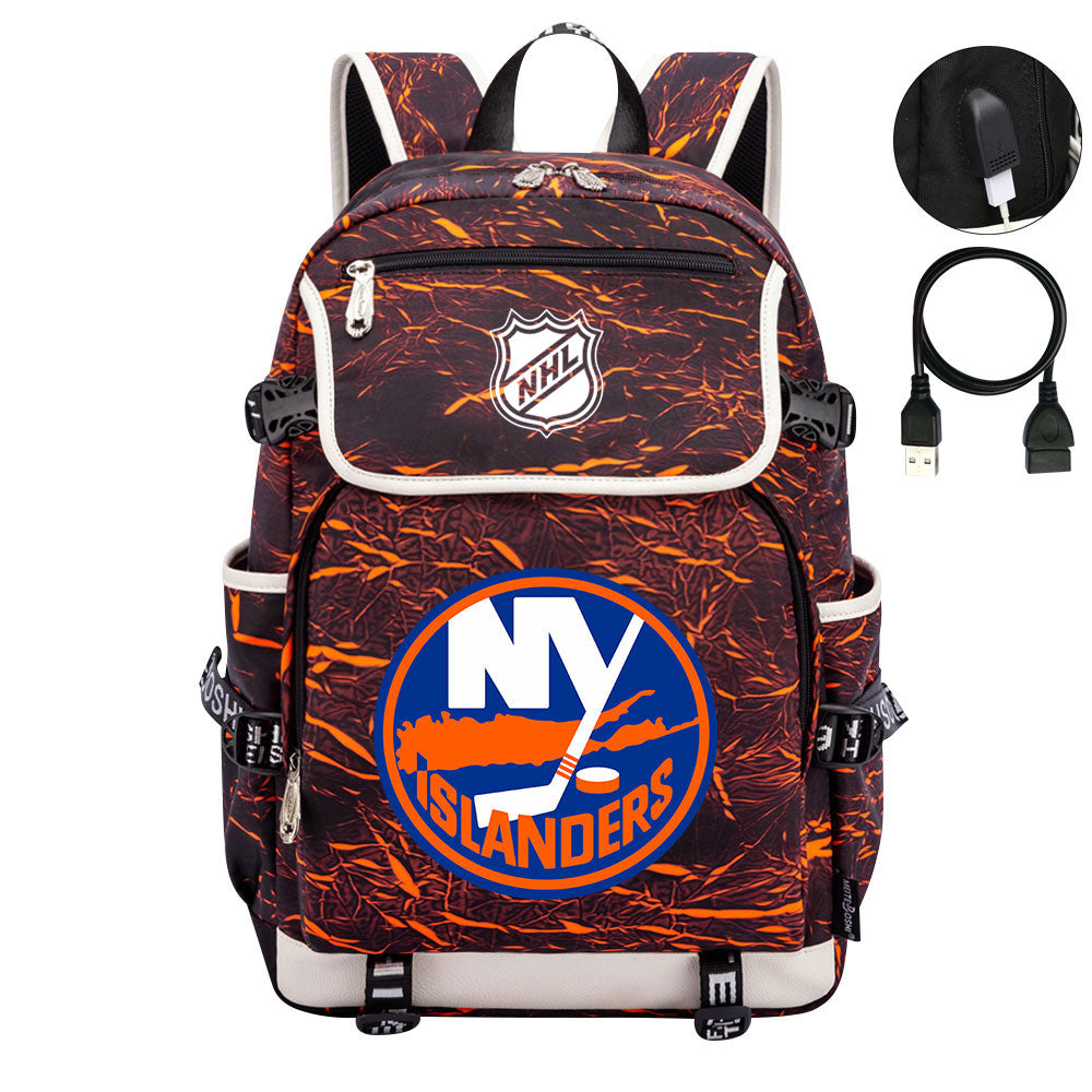 New York Islanders Hockey League Backpack School Notebook Travel Bag