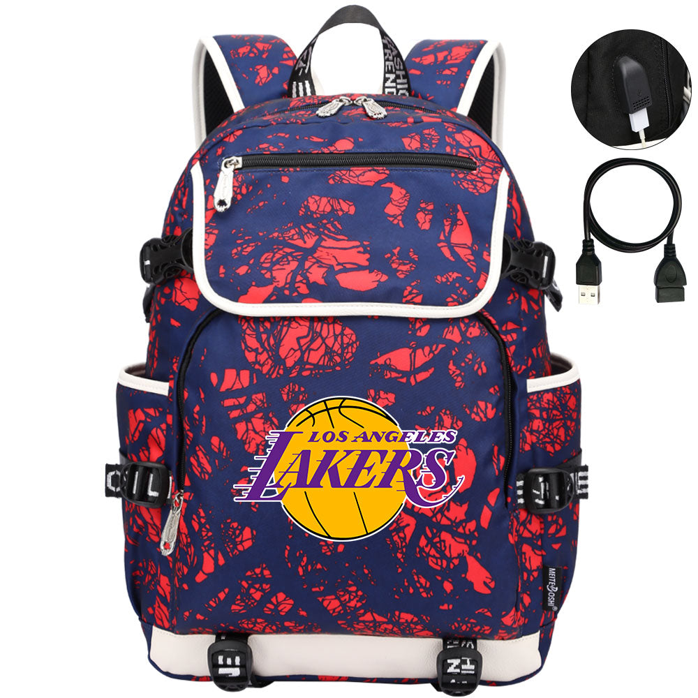 Los Angeles Lakers Backpack School Notebook Travel Bags
