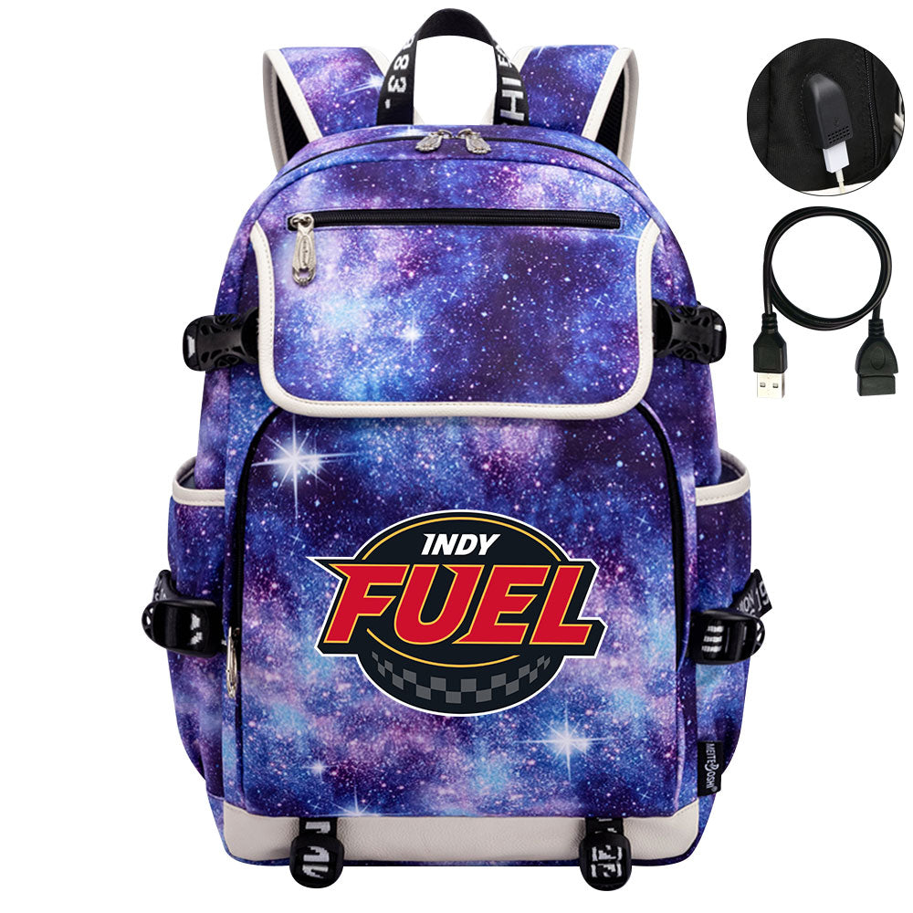Indy Fuel Hockey League Backpack School Notebook Travel Bag