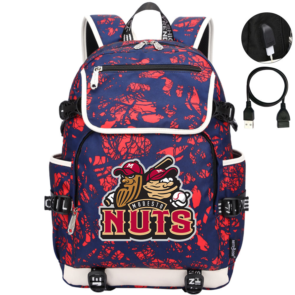 Modesto Nuts Backpack School Notebook Travel Bags