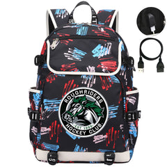 Roughriders Hockey League Backpack School Notebook Travel Bag