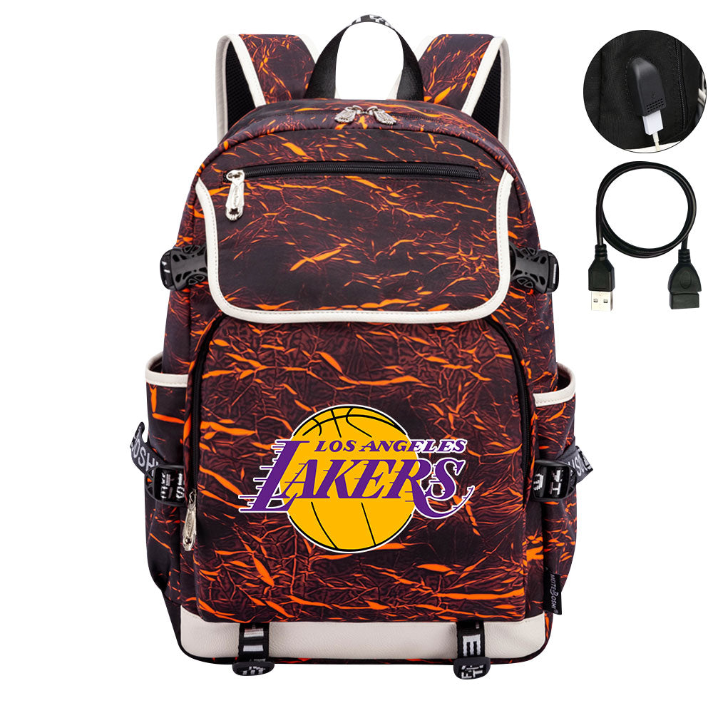Los Angeles Lakers Backpack School Notebook Travel Bags