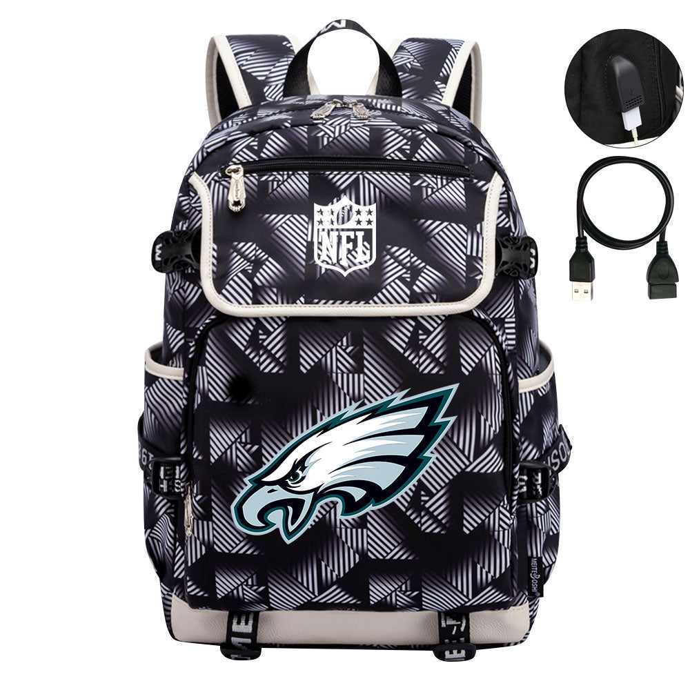 Philadelphia Eagles Football Rugby Backpack School Notebook Travel Bags
