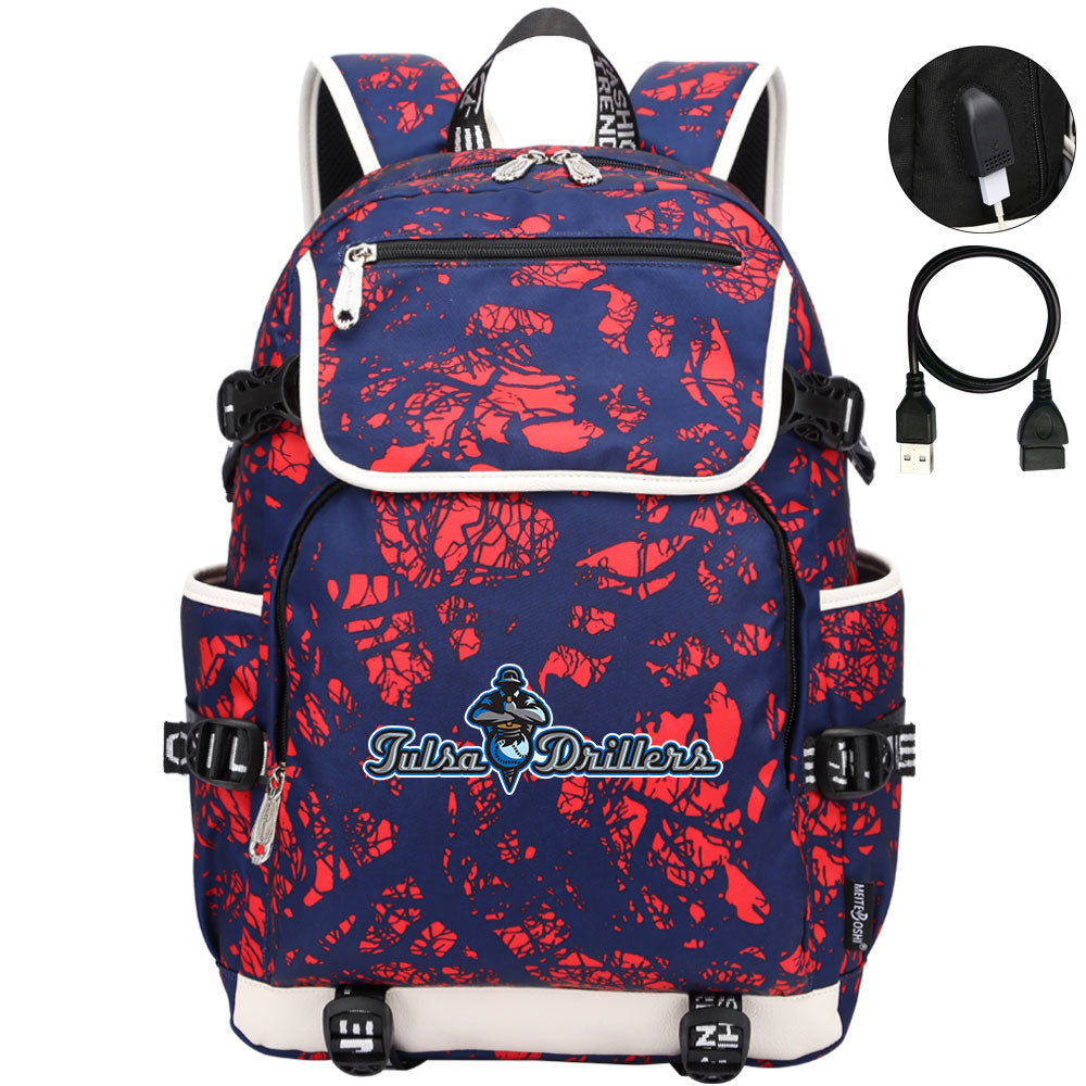 Tulsa Drillers Backpack School Notebook Travel Bags