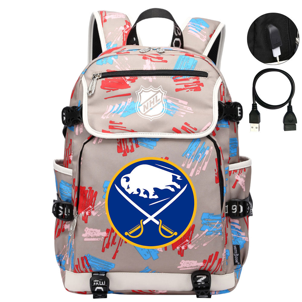 Buffalo Sabres Hockey League Backpack School Notebook Travel Bags
