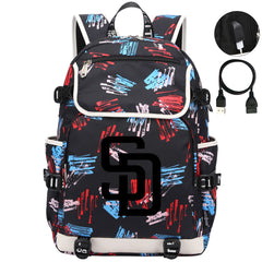San Diego Padres Backpack School Notebook Travel Bags