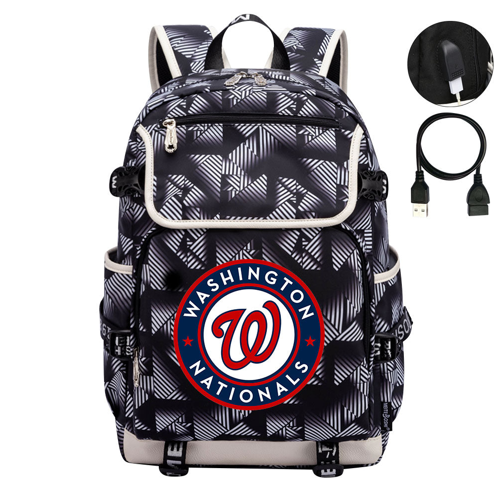 Washington Nationals Backpack School Notebook Travel Bags