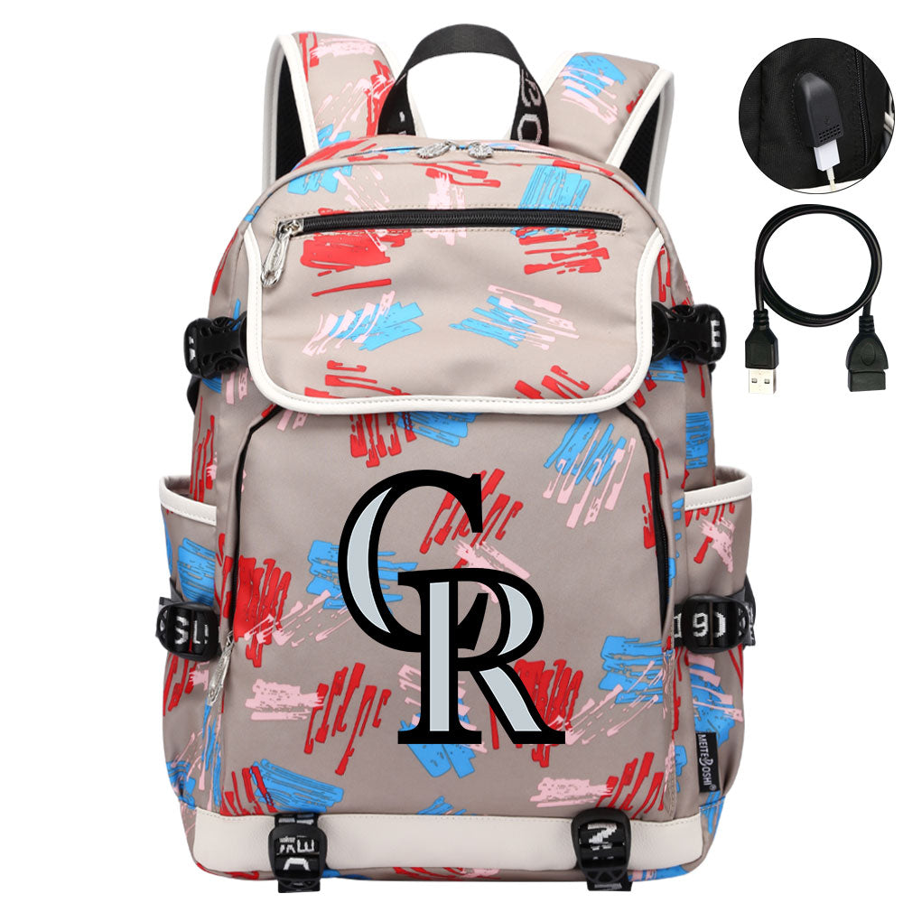 Colorado Rockies Backpack School Notebook Travel Bags