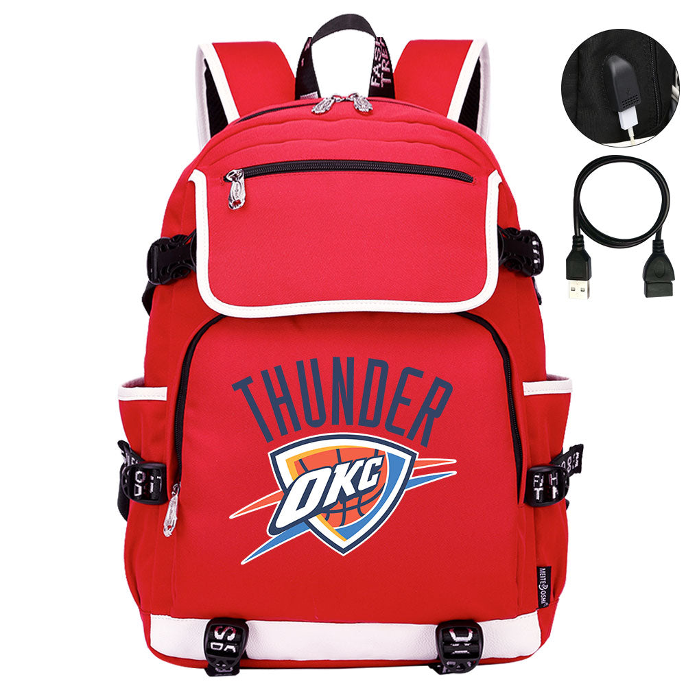 Oklahoma City Thunder Backpack School Notebook Travel Bags