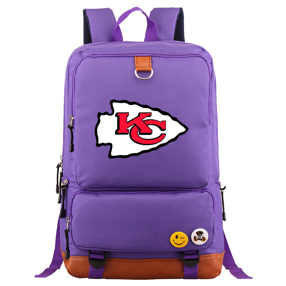 Kansas City Chiefs Football Team Rugby Proof Backpack NoteBook Laptop School Bag