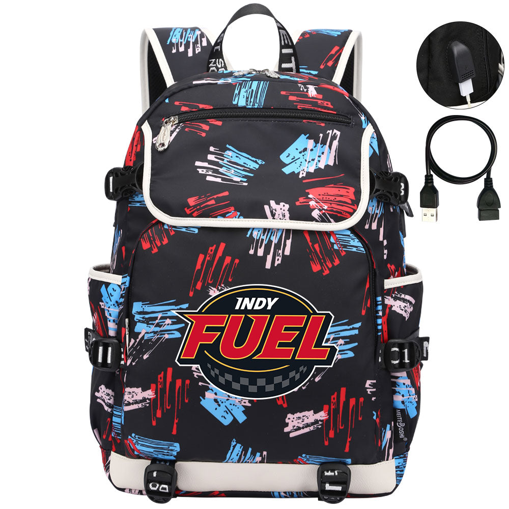 Indy Fuel Hockey League Backpack School Notebook Travel Bag