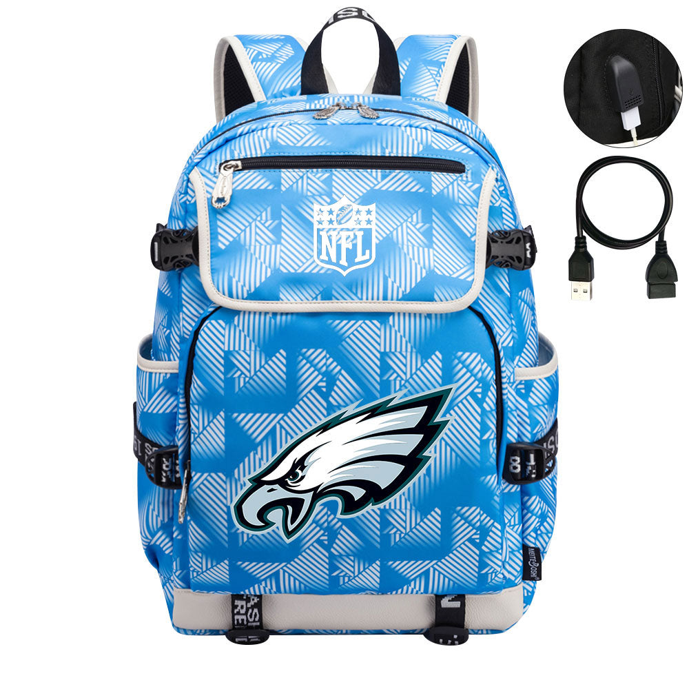 Philadelphia Eagles Football Rugby Backpack School Notebook Travel Bags