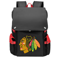 Chicago Blackhawks Hockey Team School Backpack Oxford Laptop Bag