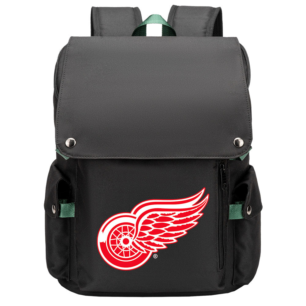 Detroit Red Wings Hockey Team School Backpack Oxford Laptop Bag