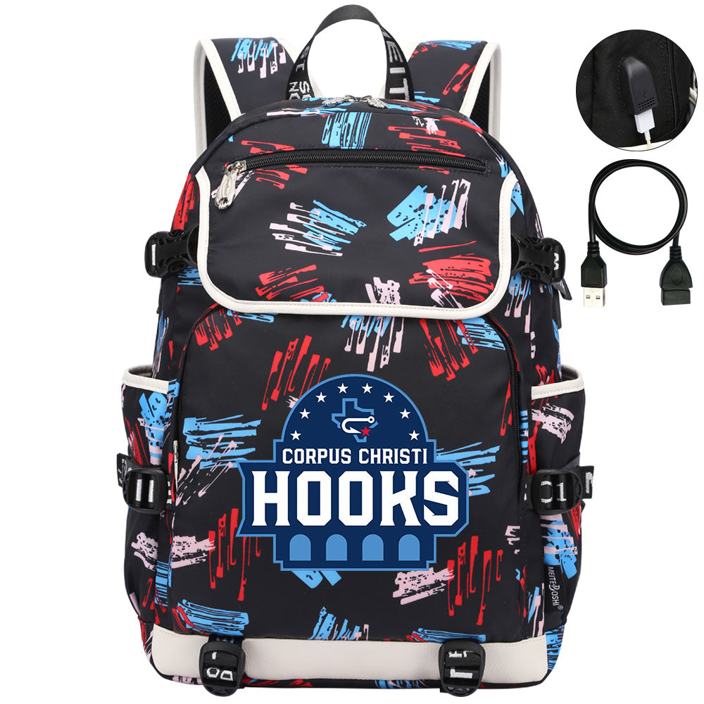 Corpus Christi Hooks Backpack School Notebook Travel Bags
