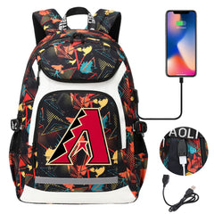Arizona Diamondbacks Backpack School Notebook Travel Bags With USB