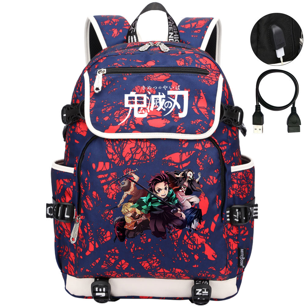Demon Slayer Kimetsu No Yaiba Backpack School Notebook Travel Bags