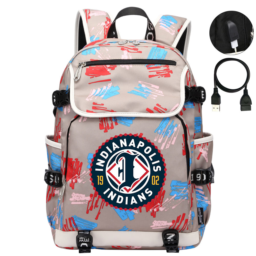 Indianapolis Indians Backpack School Notebook Travel Bags