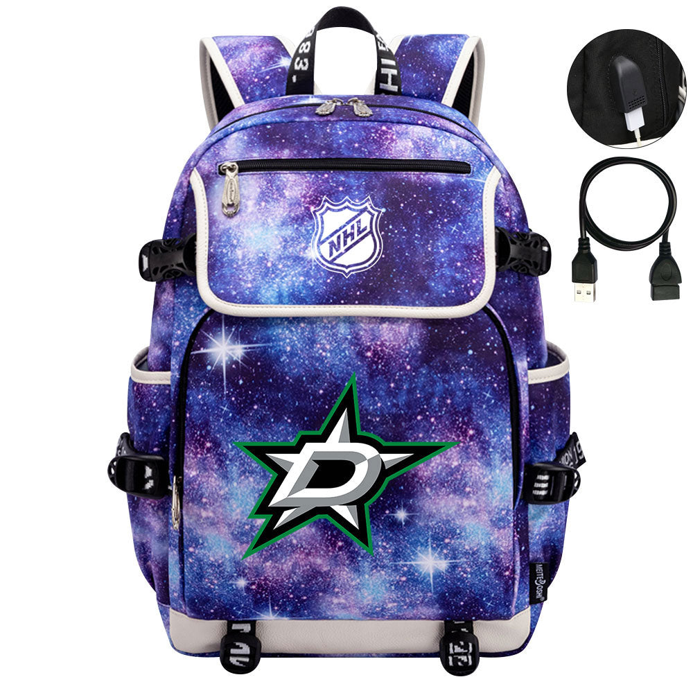 Dallas Stars Hockey League Backpack School Notebook Travel Bag