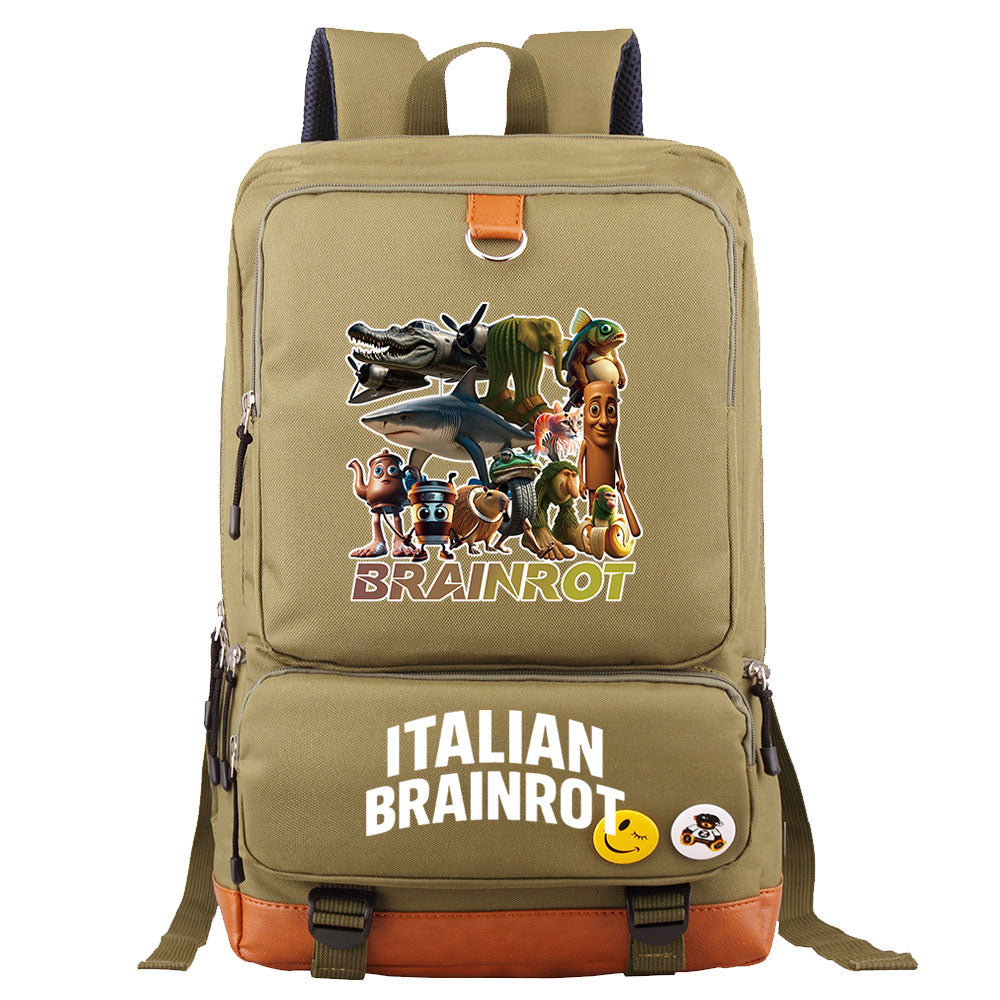 Italian Brainrot Proof Backpack NoteBook Laptop School Bag
