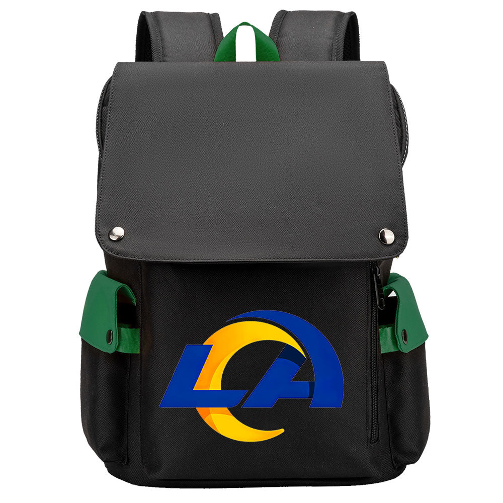 Los Angeles Rams Football Team Rugby Laptop Backpack Oxford School Bag