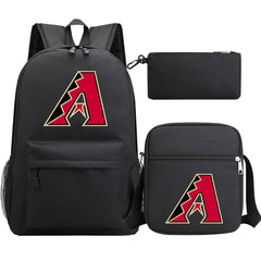 Arizona Diamondbacks Baseball School Backpack Shoulder Bag Pencil Bags 3pcs Set