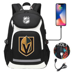 Vegas Golden Knights Hockey League Backpack School Notebook Travel Bags With USB