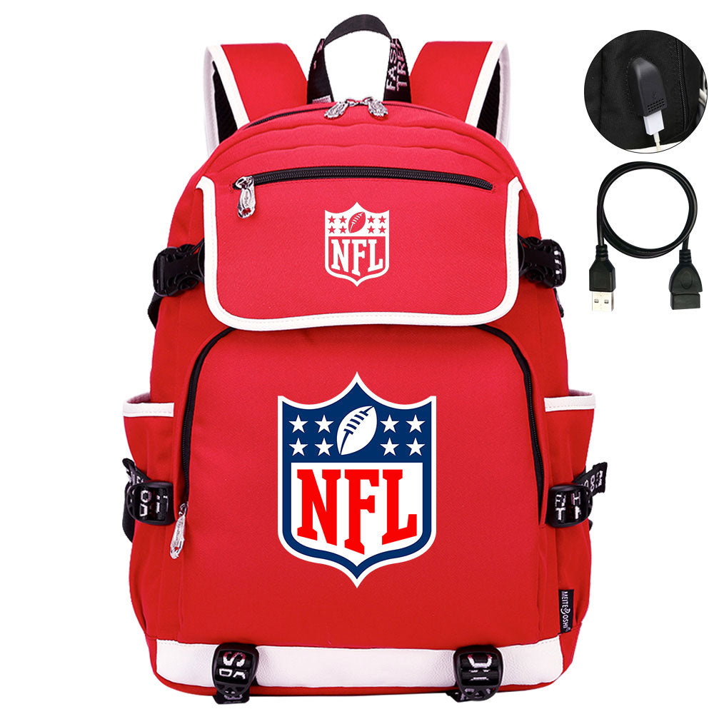 Football Team Rugby Backpack School Notebook Travel Bag
