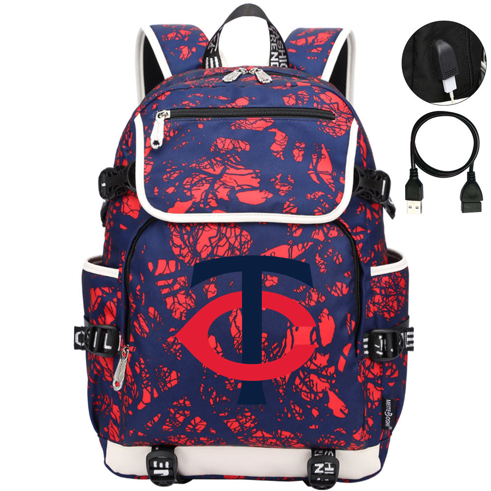 Minnesota Twins Backpack School Notebook Travel Bags