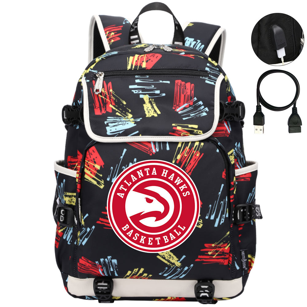 Atlanta Hawks Backpack School Notebook Travel Bags