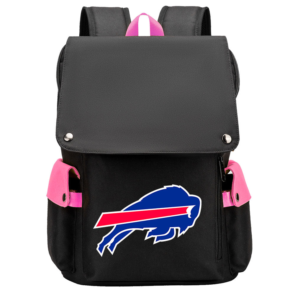 Buffalo Bills Football Team Rugby Laptop Backpack Oxford School Bag