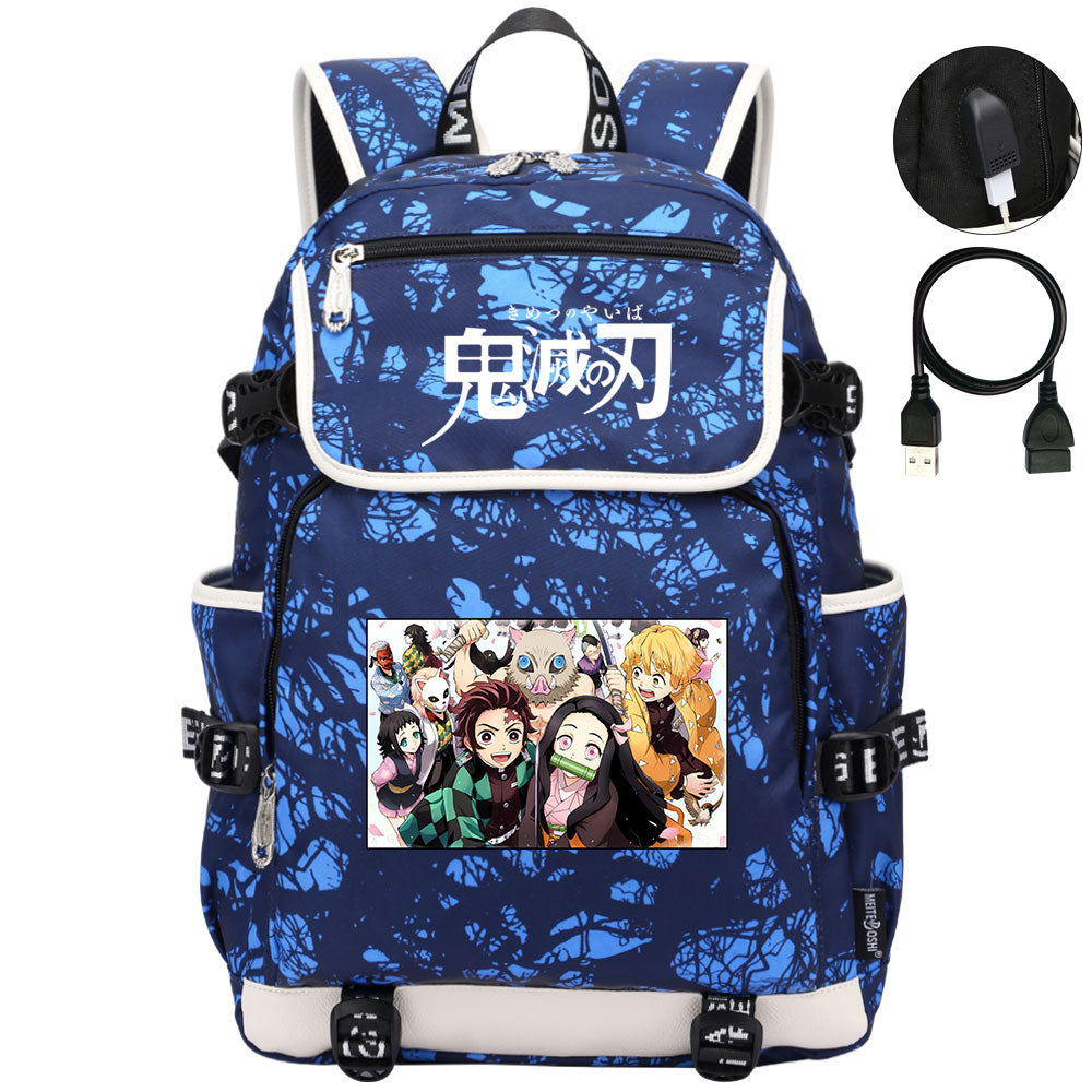 Demon Slayer Kimetsu No Yaiba Backpack School Notebook Travel Bags