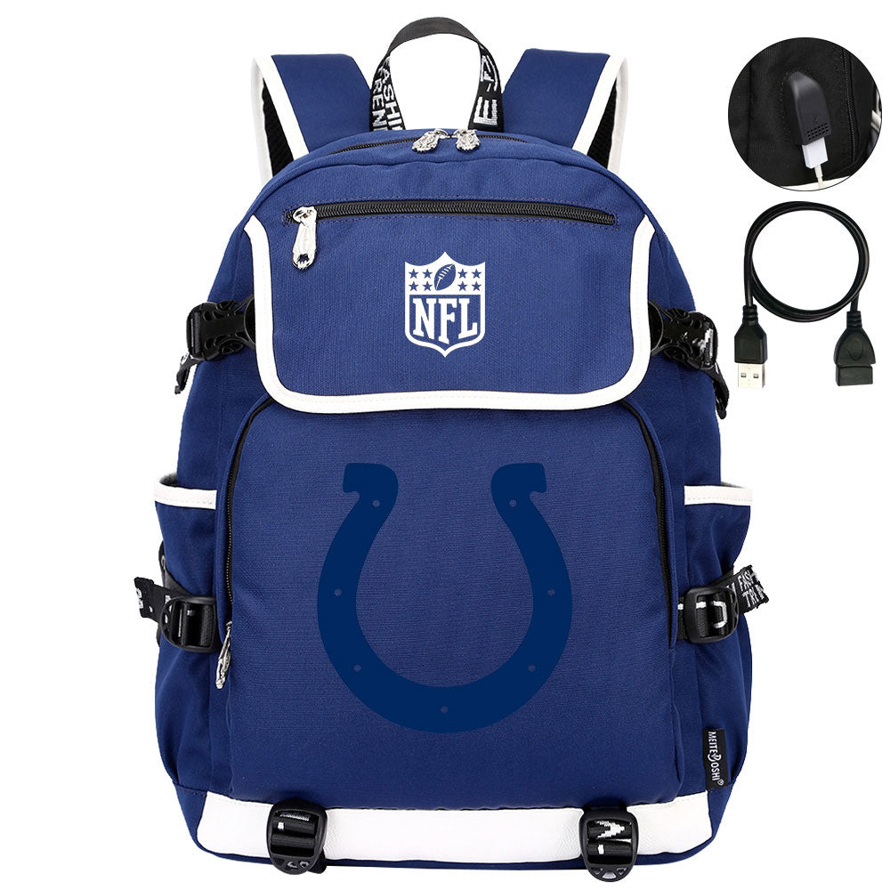 Indianapolis Colts Hockey League Backpack School Notebook Travel Bag
