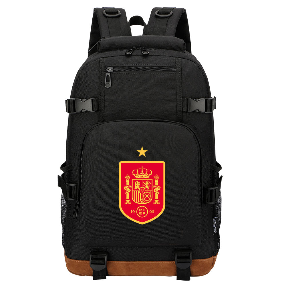 Spain National Football Team Waterproof Backpack School Notebook Travel Bag