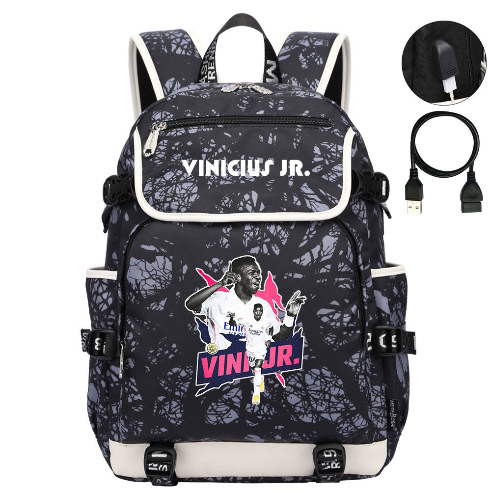 Vinicius Junior FC Backpack School Notebook Travel Bags