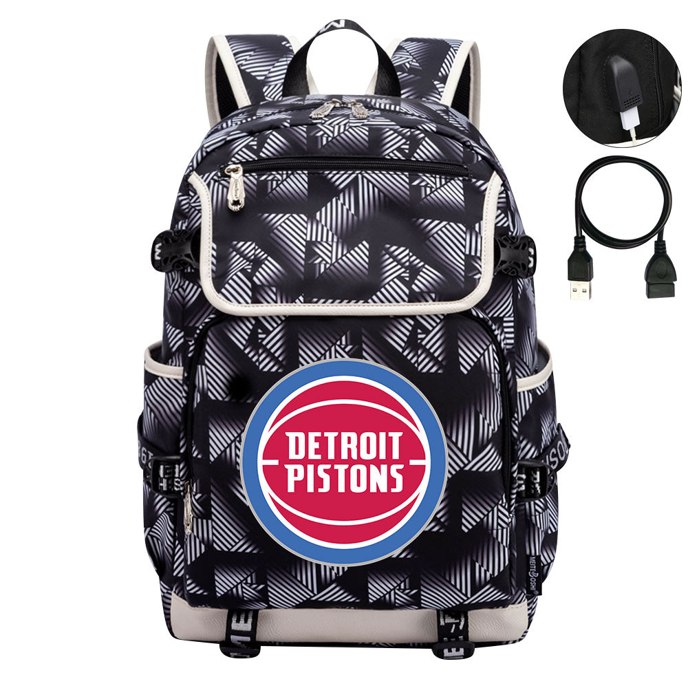 Detroit Pistons Backpack School Notebook Travel Bags