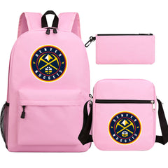 Denver Nuggets Basketball School Backpack Shoulder Bag Pencil Bags 3pcs Set