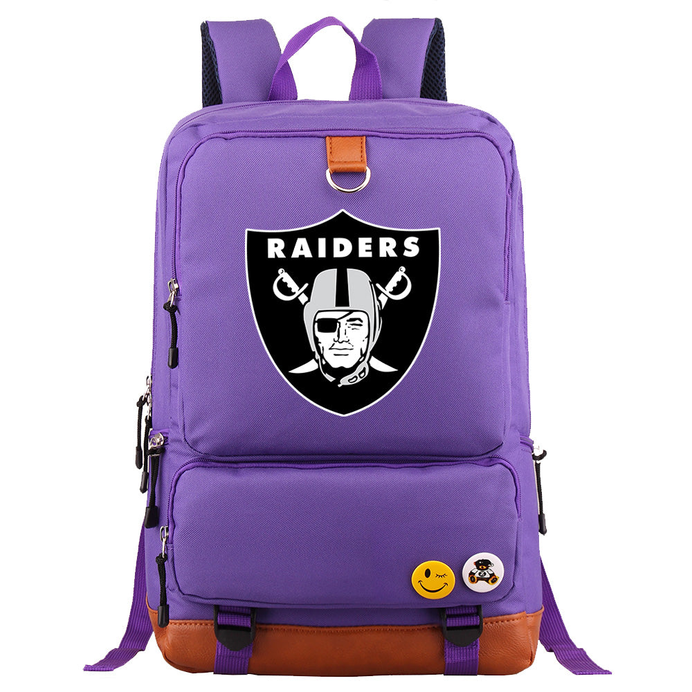 Oakland Raiders Football Team Rugby Proof Backpack NoteBook Laptop School Bag