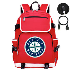 Seattle Mariners Backpack School Notebook Travel Bags
