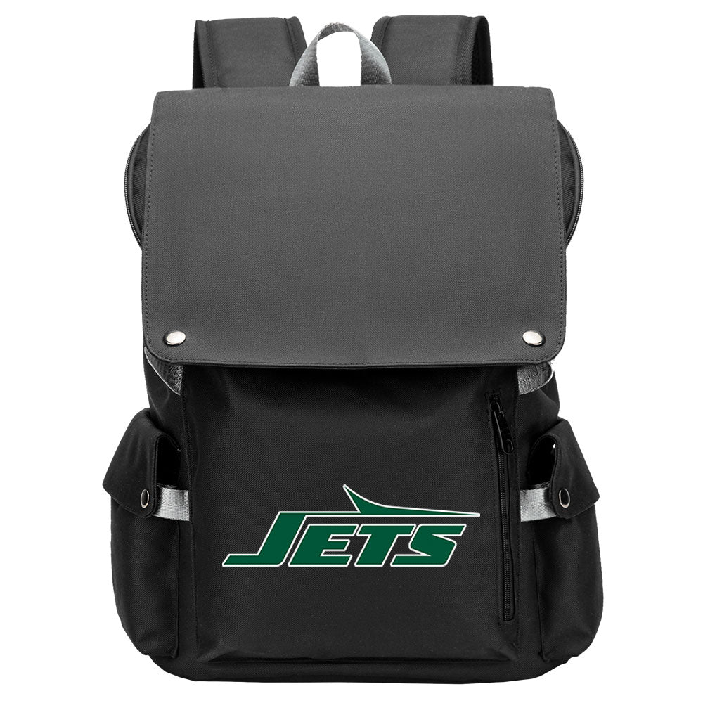 New York Jets Football Team Rugby Laptop Backpack Oxford School Bag