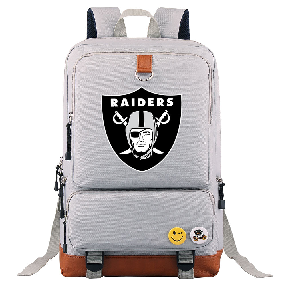 Oakland Raiders Football Team Rugby Proof Backpack NoteBook Laptop School Bag