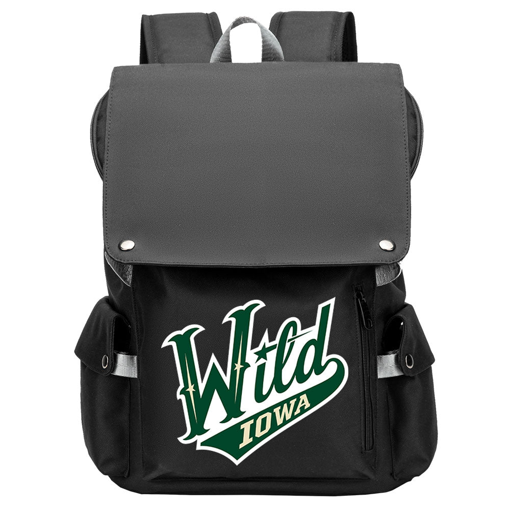 Iowa Wild Hockey Team School Backpack Oxford Laptop Bag