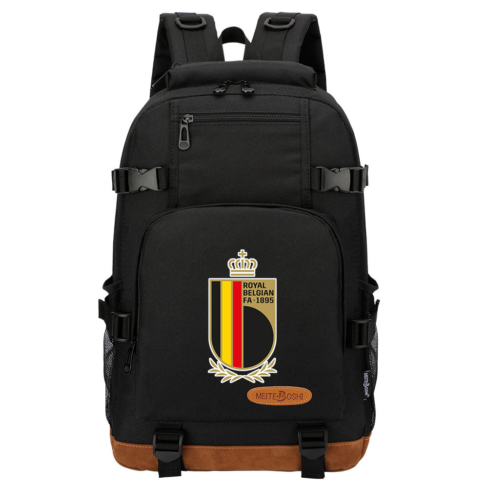 Royal Belgian National Football Team Waterproof Backpack School Notebook Travel Bag