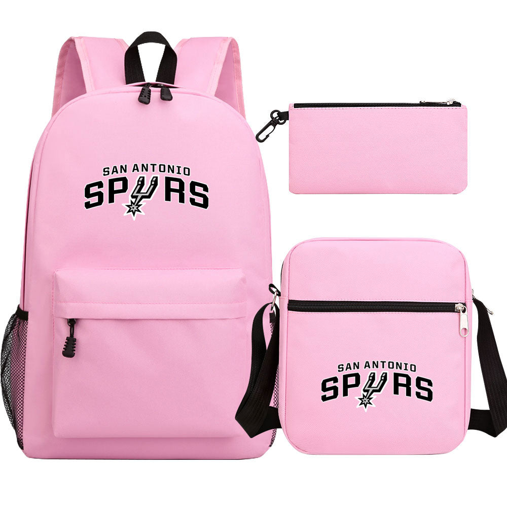 San Antonio Spurs Basketball School Backpack Shoulder Bag Pencil Bags 3pcs Set